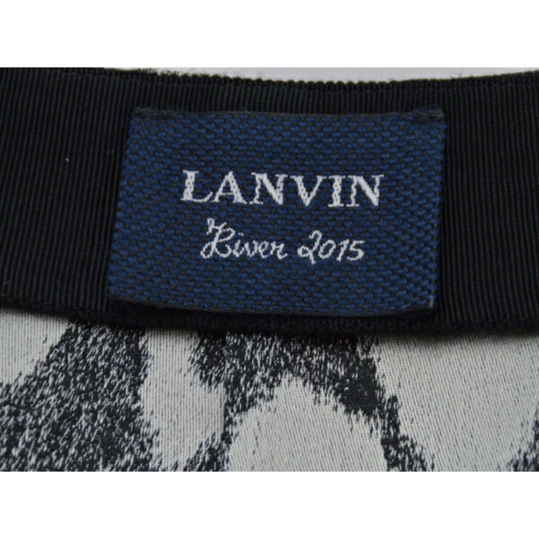 LANVIN(ランバン)のランバン LANVIN ポリエステル レオパード スカート 34サイズ ブラック×グレー レディース F-M9000 レディースのスカート(ミニスカート)の商品写真