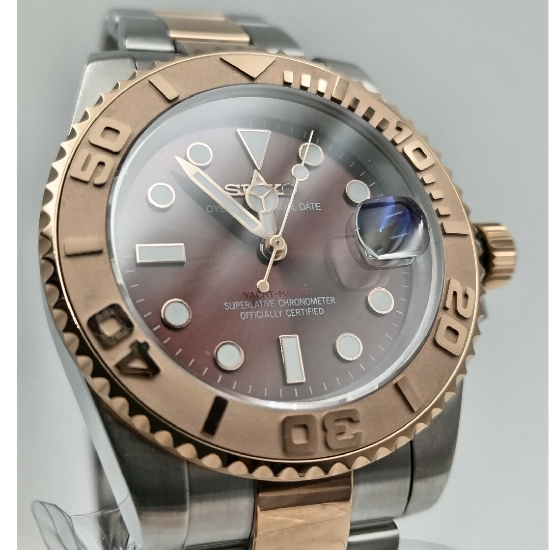 新品カスタムSEIKOMOD 40mmSS×PGヨットPG文字盤NH35機械式 メンズの時計(腕時計(アナログ))の商品写真