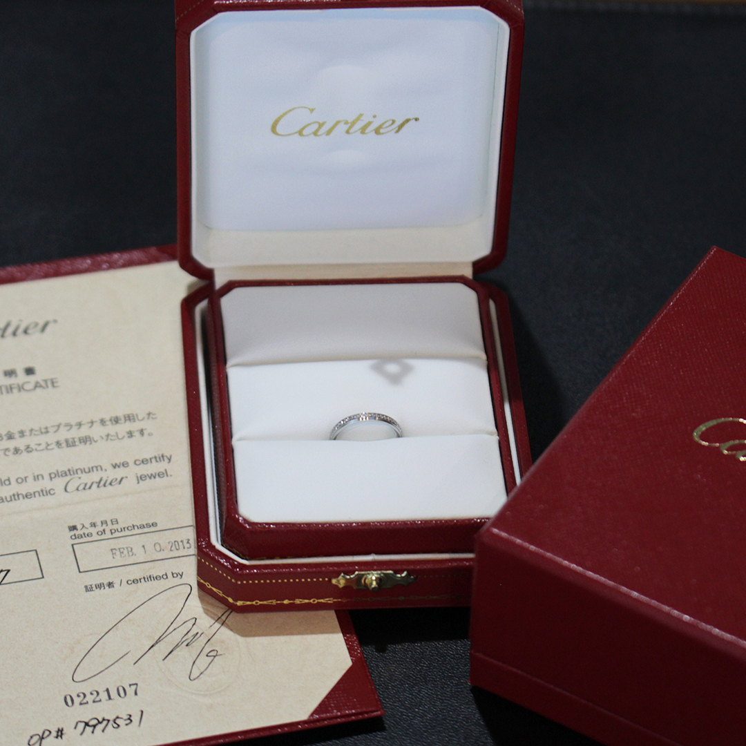 Cartier(カルティエ)のカルティエ ダムール フルエタニティダイヤリング 6号(46)PT950 指輪 レディースのアクセサリー(リング(指輪))の商品写真