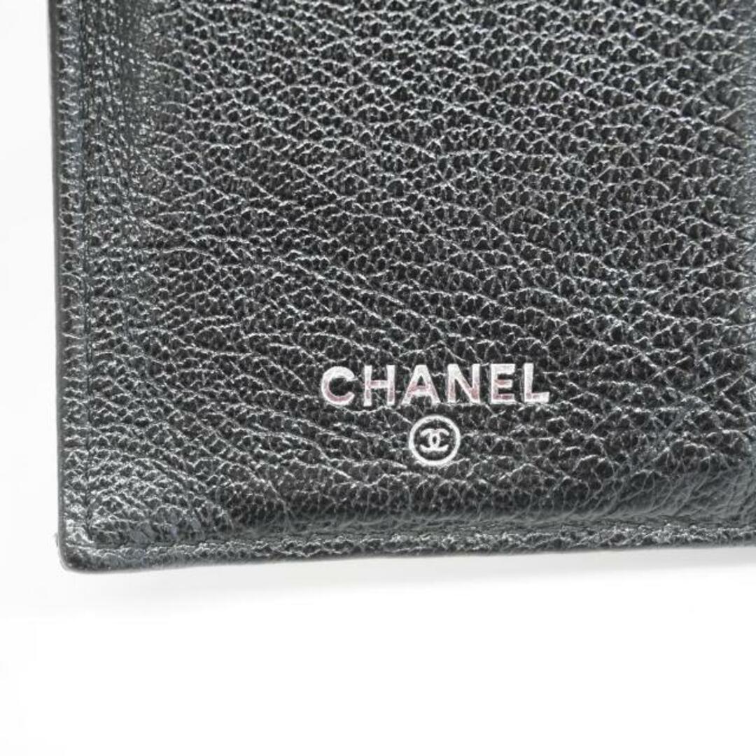 CHANEL(シャネル)の【4ic2893】シャネル 三つ折り長財布/レザー/ブラック/ゴールド/シルバー金具 【中古】 レディース レディースのファッション小物(財布)の商品写真