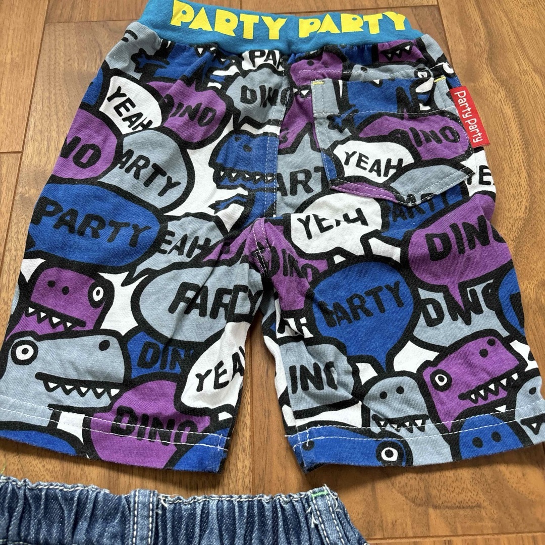 PARTYPARTY(パーティーパーティー)のパーティパーティ　ハーフパンツ2枚セット キッズ/ベビー/マタニティのベビー服(~85cm)(パンツ)の商品写真