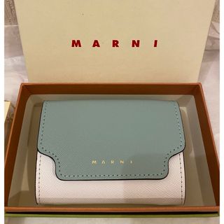 マルニ MARNI  サフィアーノ コインケース　ブルー　ホワイト　グリーン　