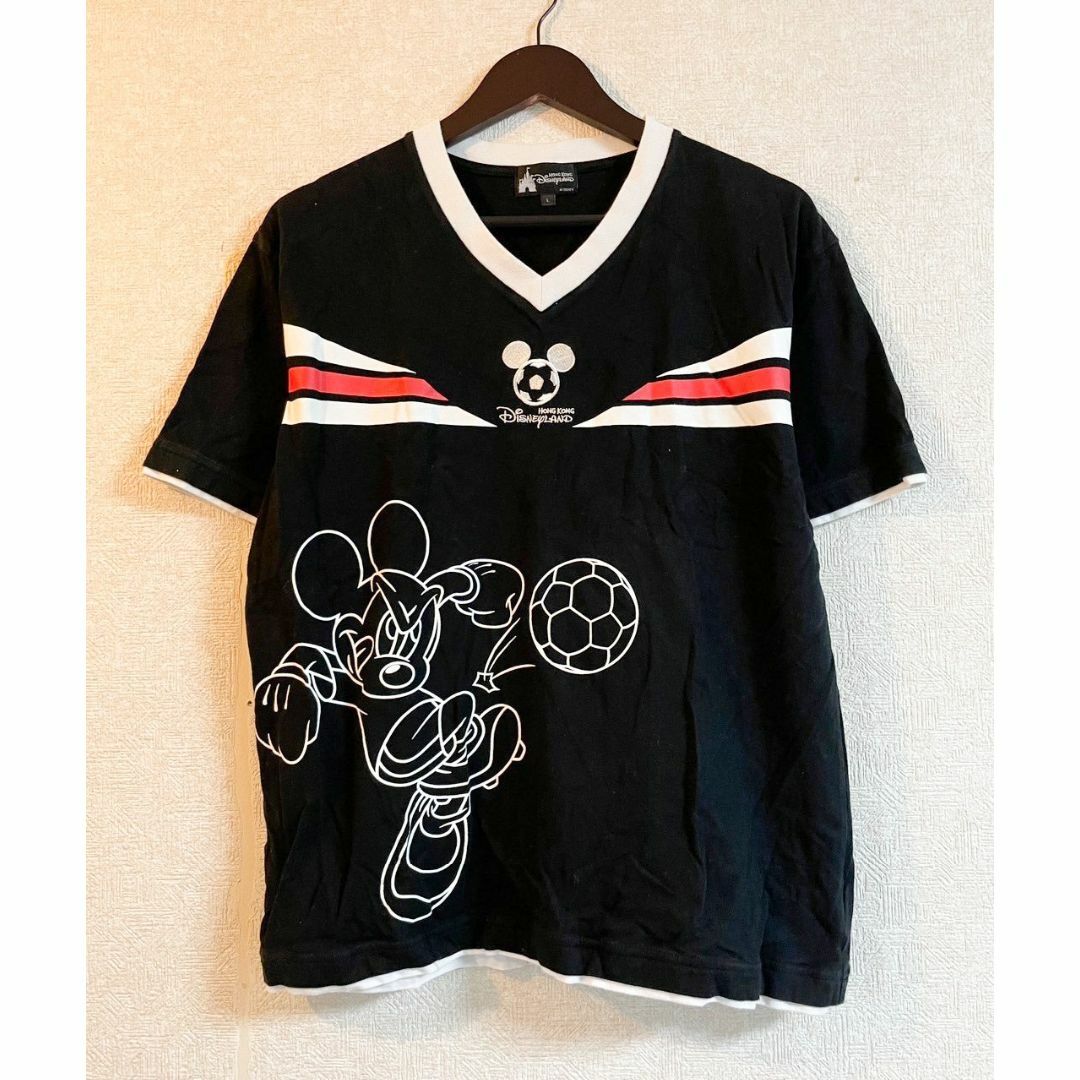 Disney(ディズニー)のHONG KONGディズニーランド　半袖Tシャツ　ミッキー　0418 メンズのトップス(Tシャツ/カットソー(半袖/袖なし))の商品写真