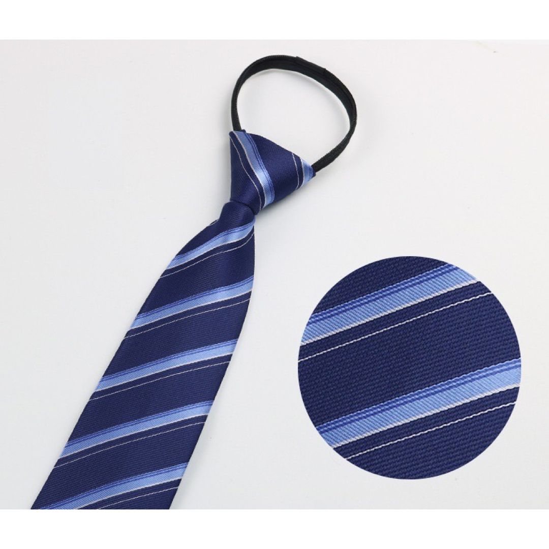 ワンタッチネクタイ 結ばないネクタイ ビジネス ネクタイ セット 新品 01 メンズのファッション小物(ネクタイ)の商品写真