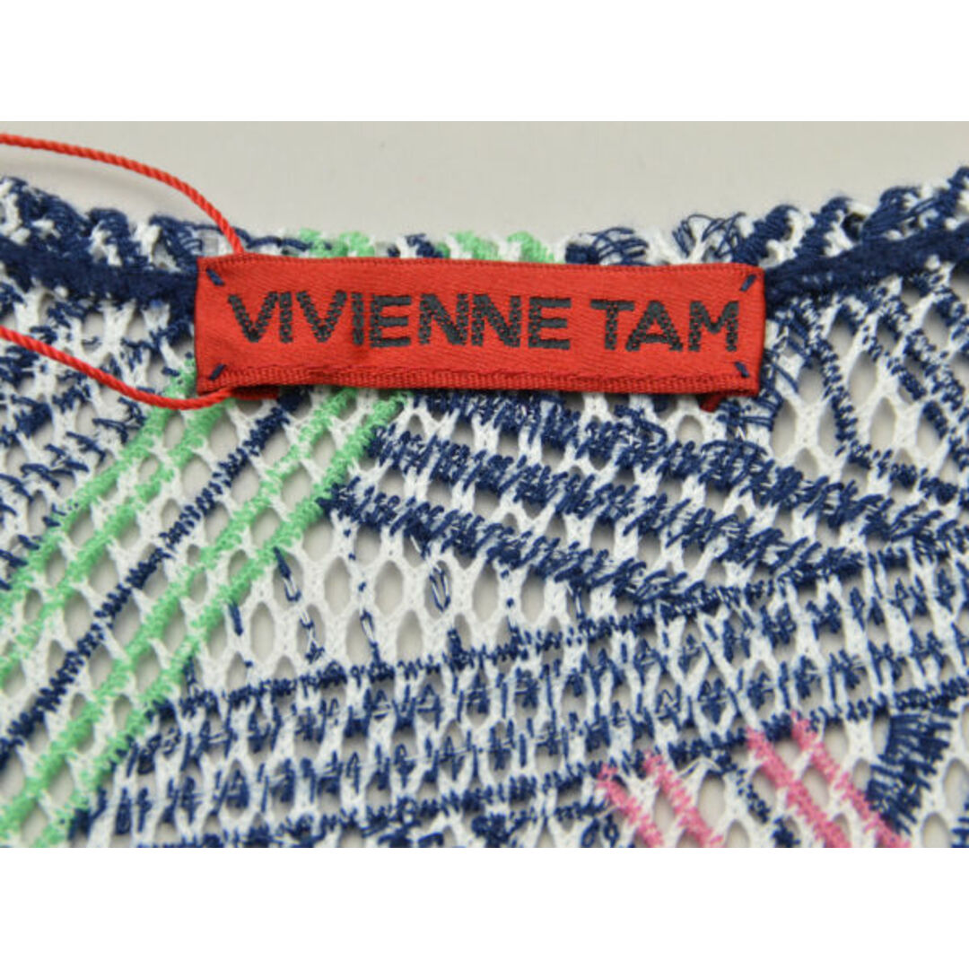 ヴィヴィアンタム VIVIENNE TAM メッシュ×刺繍 ノースリーブ ワンピース インナー付 0サイズ マルチカラー レディース F-M9744 レディースのワンピース(ミニワンピース)の商品写真
