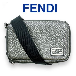 フェンディ(FENDI)のフェンディ 7M0344 ミニ カメラ ケース レザー グレー ショルダーバッグ(ショルダーバッグ)