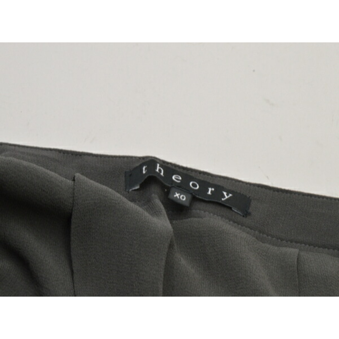 theory(セオリー)のセオリーリュクス Theory luxe ベロア スカート プリーツ 40サイズ グレー×ブラウン レディース u_s F-M9797 レディースのスカート(ミニスカート)の商品写真