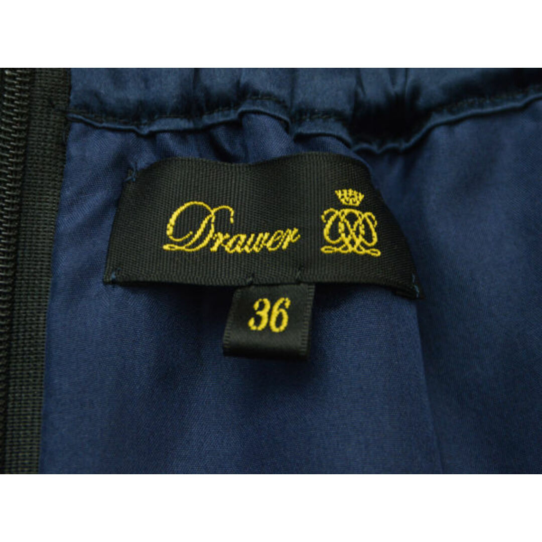 UNITED ARROWS(ユナイテッドアローズ)のドゥロワー Drawer ユナイテッドアローズ UNITED ARROWS ウエストゴム ミニスカート 36サイズ ブラウン×ネイビー レディース F-M9863 レディースのスカート(ミニスカート)の商品写真