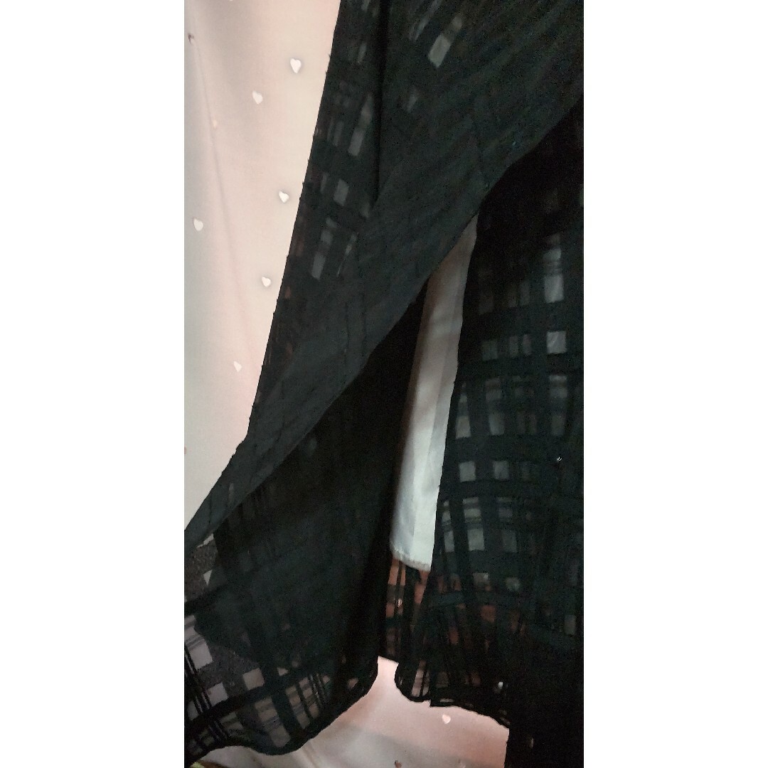 OLIVEdesOLIVE(オリーブデオリーブ)の【オリーブデオリーブ】　大柄チェックスカート　ブラック　Lサイズ レディースのスカート(ロングスカート)の商品写真