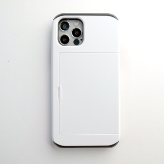 カード収納ホルダー iPhone15ケース 各サイズあり♪ 白色 フィルム付き