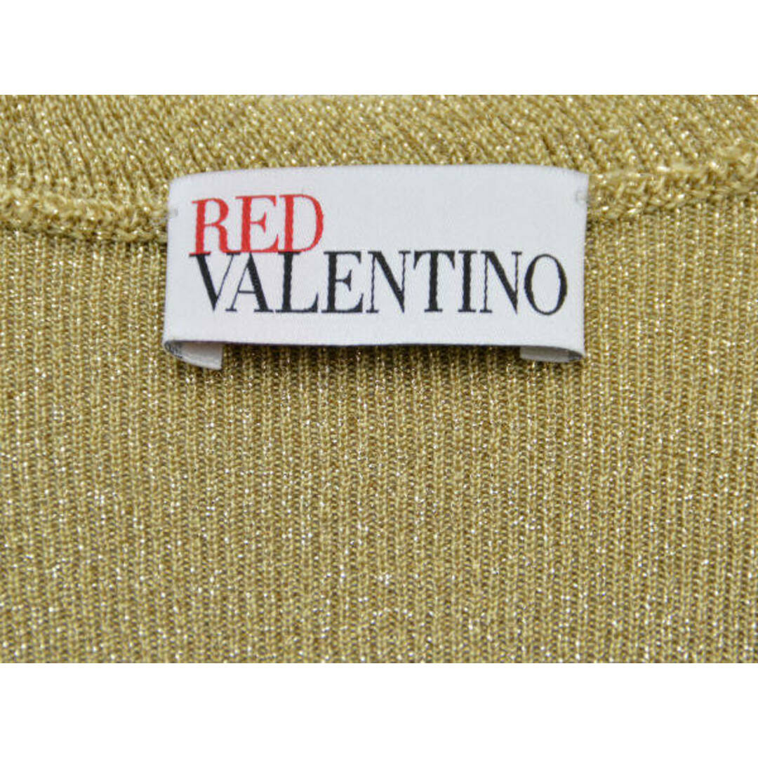 レッドヴァレンティノ/ヴァレンチノ RED VALENTINO ニット ワンピース XSサイズ ラメ入りゴールド レディース F-M9937 レディースのワンピース(ミニワンピース)の商品写真