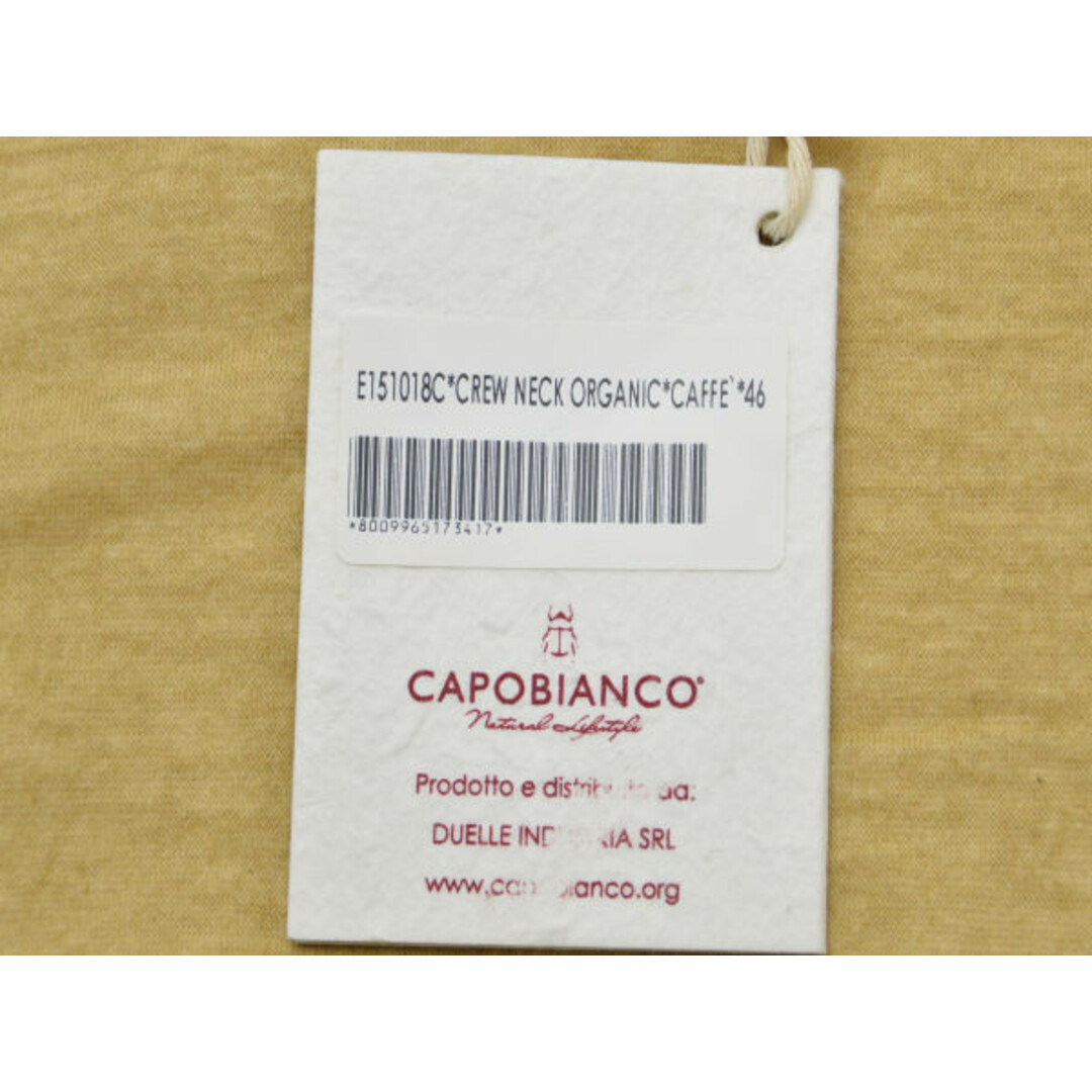 カポビアンコ CAPOBIANCO 半袖　Tシャツ/カットソー 無地 46サイズ ベージュ イタリア製 メンズ F-M9959 メンズのトップス(Tシャツ/カットソー(半袖/袖なし))の商品写真