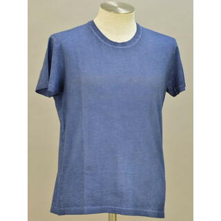 カポビアンコ CAPOBIANCO 半袖　Tシャツ/カットソー 無地 46サイズ ブルー イタリア製 メンズ F-M9961(Tシャツ/カットソー(半袖/袖なし))