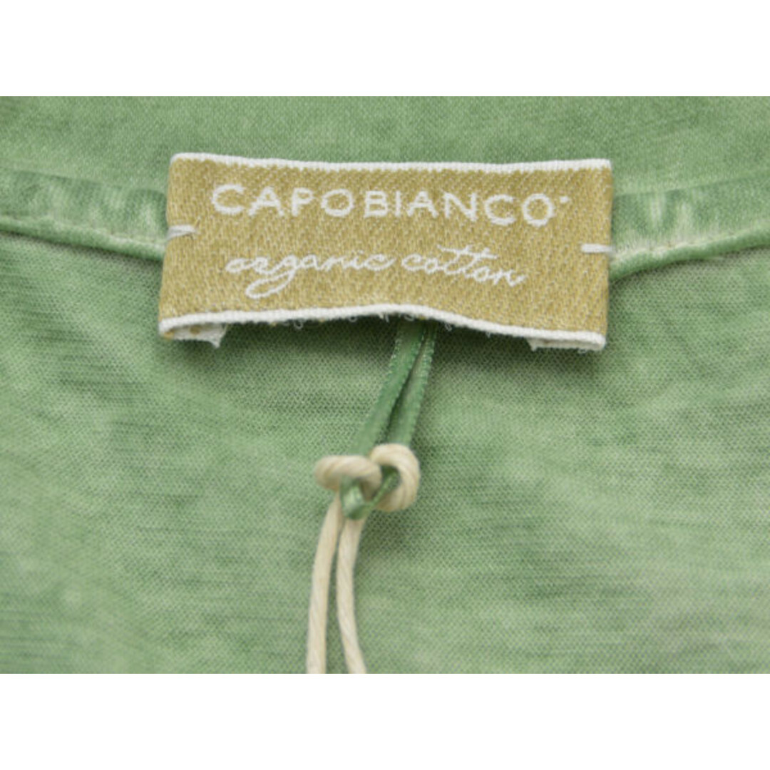 カポビアンコ CAPOBIANCO 半袖　Tシャツ/カットソー 無地 44サイズ グリーン イタリア製 メンズ F-M9964 メンズのトップス(Tシャツ/カットソー(半袖/袖なし))の商品写真