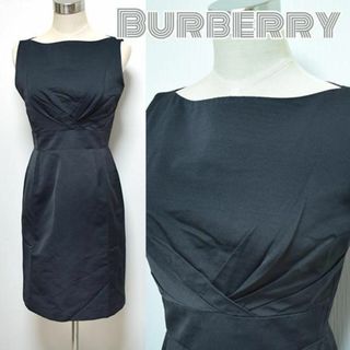 バーバリーブルーレーベル(BURBERRY BLUE LABEL)のバーバリー■ノースリーブワンピース　タイトスカート　ブラック黒　38/9号(ひざ丈ワンピース)