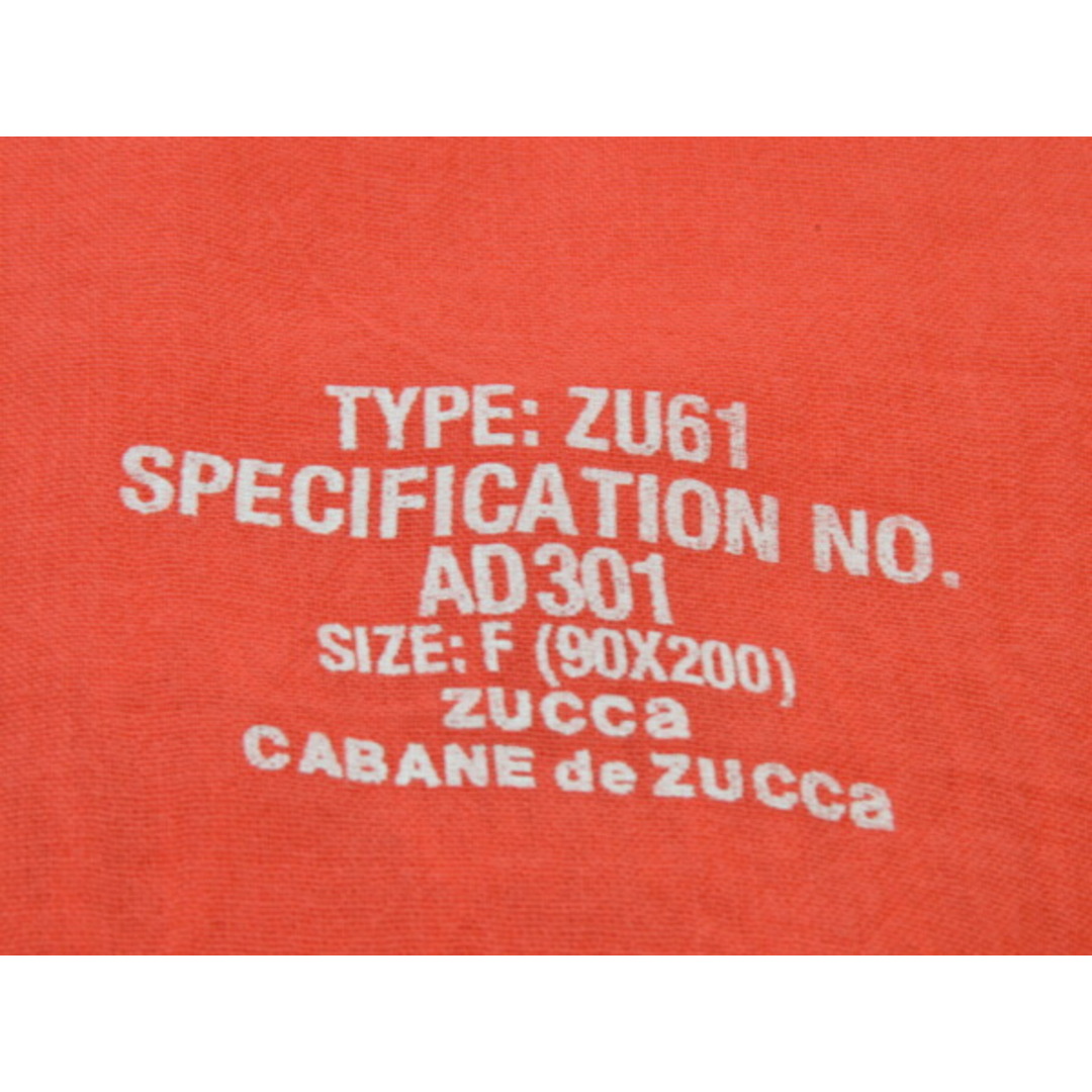 ZUCCa(ズッカ)のズッカ CABANE de ZUCCa 大判 ストール TYPE:ZU61 SPECIFICATION NO.AD301 レッド F(90×200) レディース j_p F-MR1122 レディースのファッション小物(マフラー/ショール)の商品写真