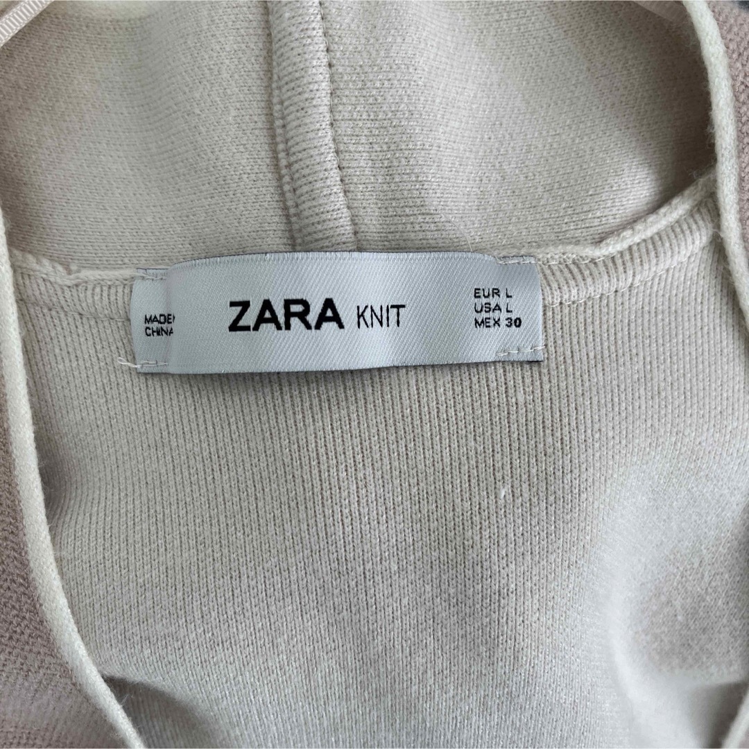 ZARA(ザラ)の安室奈美恵 着用 ZARA パイピング ニット カーディガン コート レディースのトップス(カーディガン)の商品写真