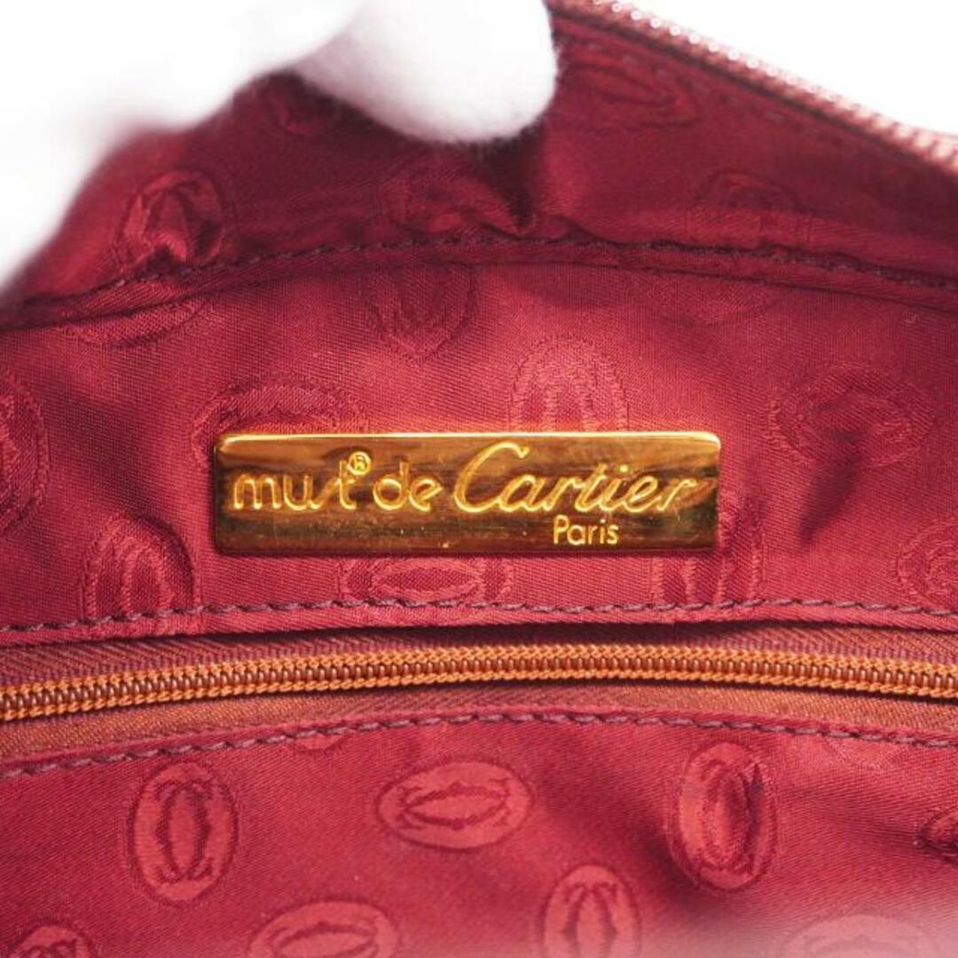 Cartier(カルティエ)の【4ic2870】カルティエ ハンドバッグ/マスト/レザー/ボルドー/ゴールド金具 【中古】 レディース レディースのバッグ(ハンドバッグ)の商品写真