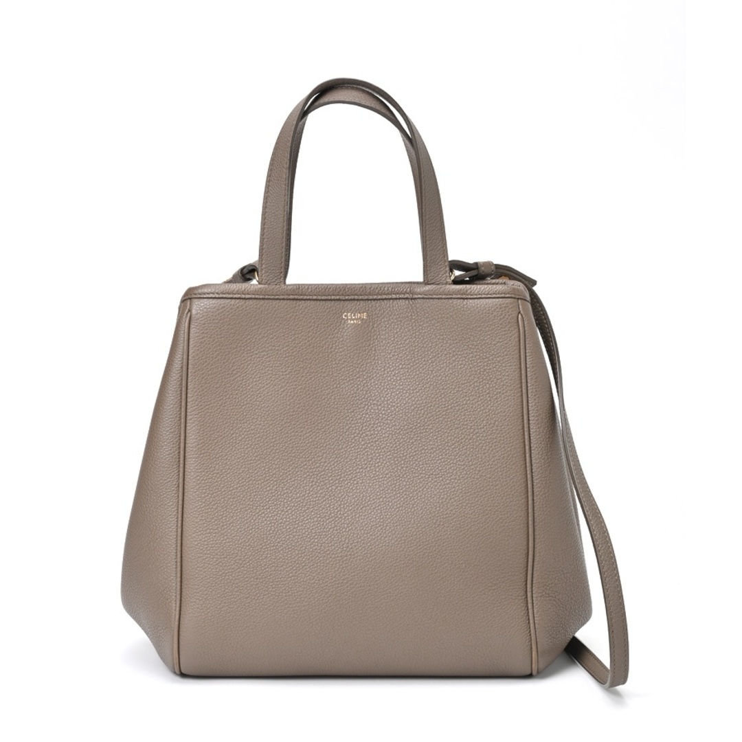 celine(セリーヌ)のセリーヌ / CELINE　スモール フォールド カバ / トートバッグ　19407　グレインドカーフスキン　グレージュ系　【中古】 商品番号 E-155535 レディースのバッグ(トートバッグ)の商品写真