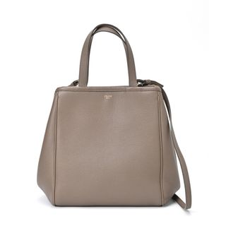 celine - セリーヌ / CELINE　スモール フォールド カバ / トートバッグ　19407　グレインドカーフスキン　グレージュ系　【中古】 商品番号 E-155535