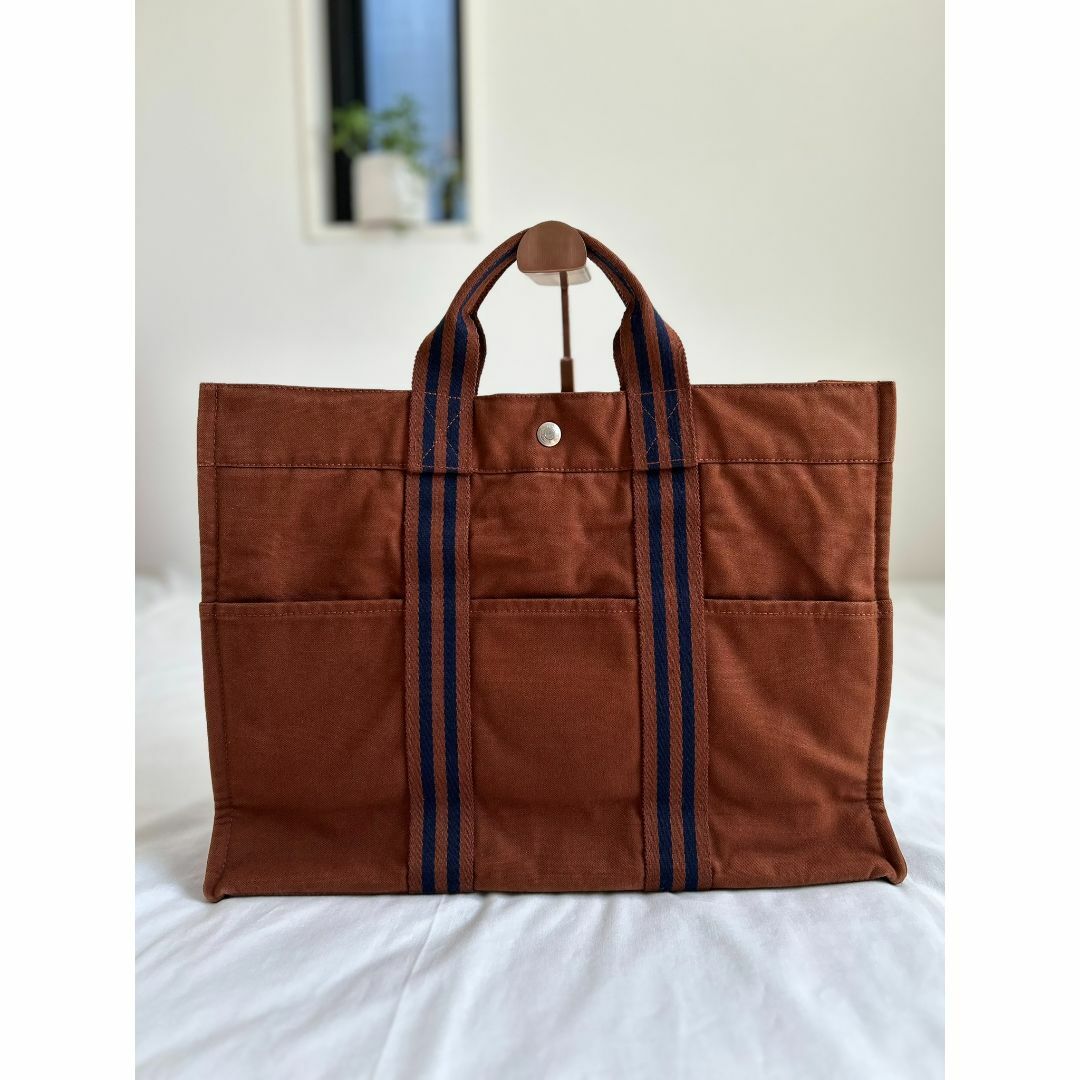 Hermes(エルメス)の✦美品 HERMES フールトゥ MM ブラウン/ネイビー 905-25 レディースのバッグ(トートバッグ)の商品写真