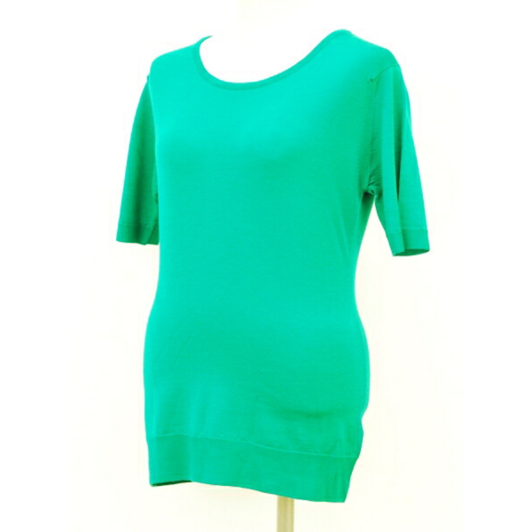 JOHN SMEDLEY(ジョンスメドレー)のジョンスメドレー JOHN SMEDLEY MERINO WOOL EXTRAFINE ニットセーター Sサイズ グリーン(MALACHITE) イギリス製 レディース F-S2060 レディースのトップス(ニット/セーター)の商品写真