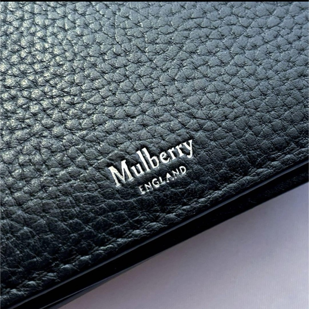 Mulberry(マルベリー)の【希少】mulberry マルベリー二つ折り財布 コインウォレット ブラック 黒 メンズのファッション小物(折り財布)の商品写真