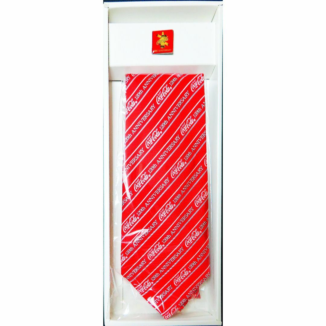 【限定】激レア 貴重 新品 コカ・コーラ 120周年記念 ネクタイ (おまけ付) メンズのファッション小物(ネクタイ)の商品写真