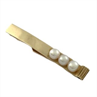 ミキモト(MIKIMOTO)のミキモト MIKIMOTO タイピン K14 K10 パール 4.6g 4.5mm イエローゴールド アクセサリー【中古】(ネクタイピン)