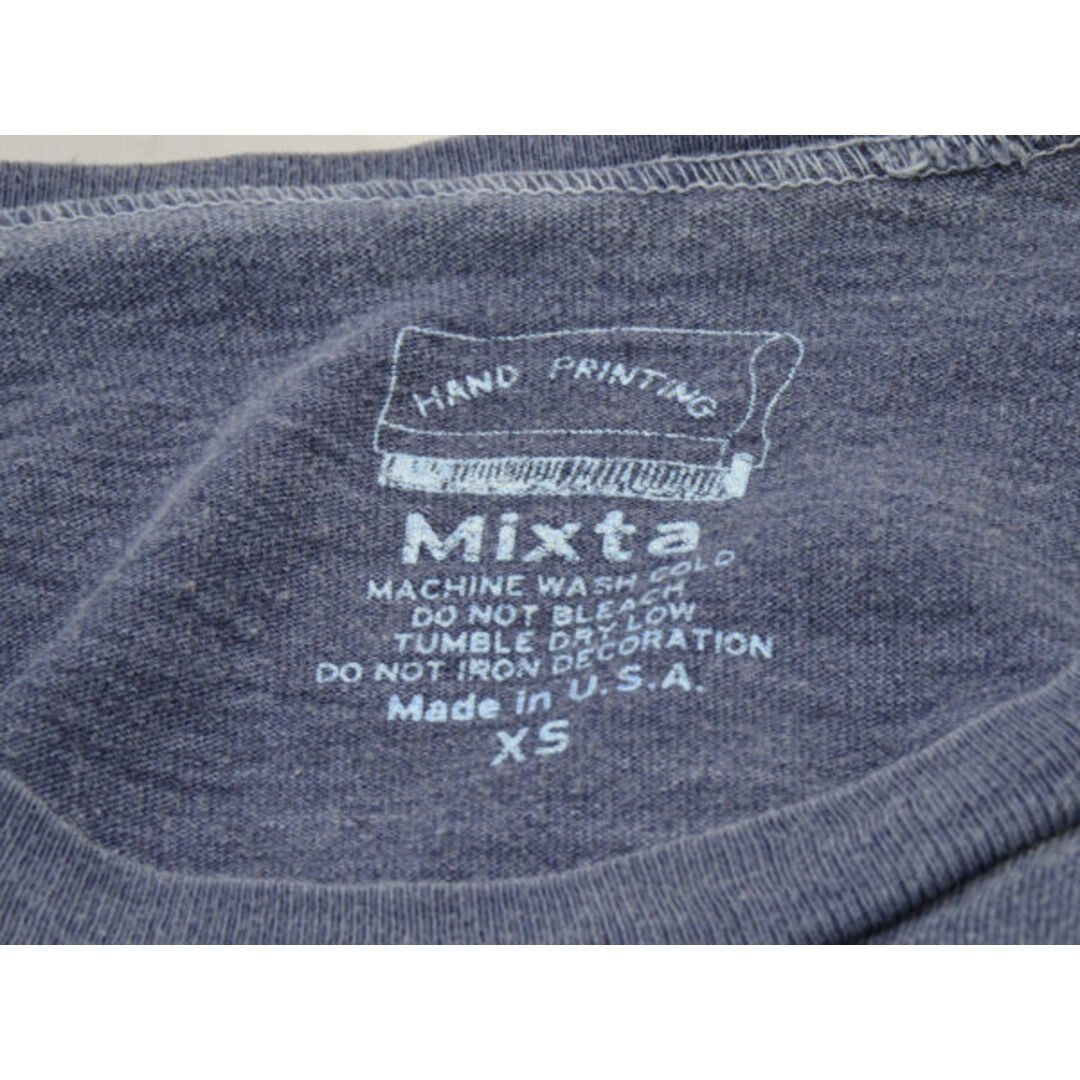 ミクスタ MIXTA プリント Tシャツ/カットソー 半袖 XSサイズ ブルー系 レディース u_s F-S4118 レディースのトップス(Tシャツ(半袖/袖なし))の商品写真