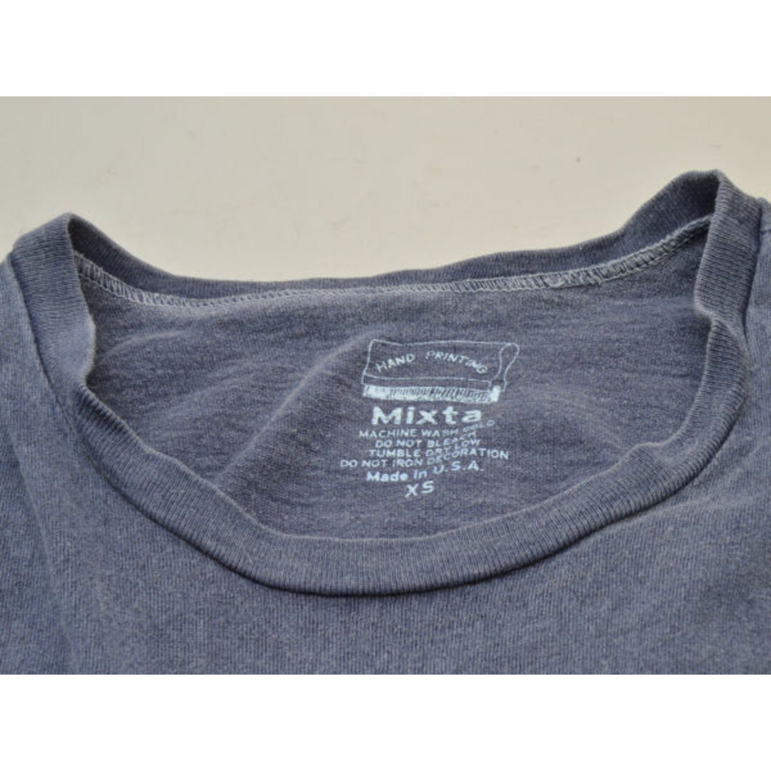 ミクスタ MIXTA プリント Tシャツ/カットソー 半袖 XSサイズ ブルー系 レディース u_s F-S4118 レディースのトップス(Tシャツ(半袖/袖なし))の商品写真