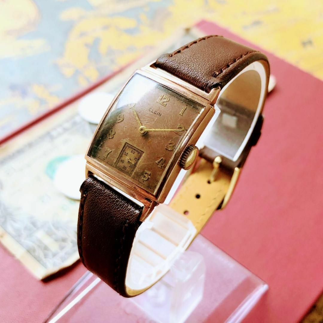 ELGIN(エルジン)の#3058【お洒落シック】メンズ 腕時計  動作品 手巻 エルジン アンティーク メンズの時計(腕時計(アナログ))の商品写真