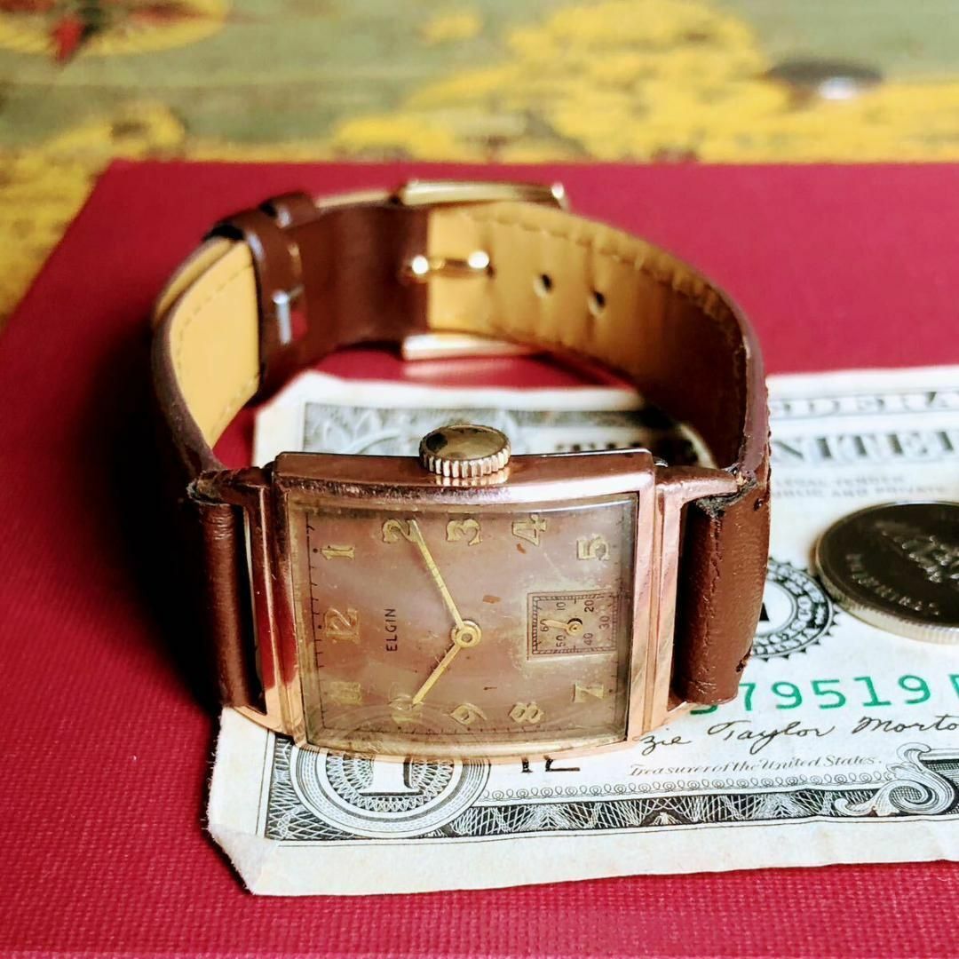 ELGIN(エルジン)の#3058【お洒落シック】メンズ 腕時計  動作品 手巻 エルジン アンティーク メンズの時計(腕時計(アナログ))の商品写真