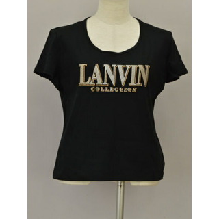 LANVIN - ランバン LANVIN COLLECTION 半袖 Tシャツ/カットソー 40サイズ ブラック レディース e_u F-S4223