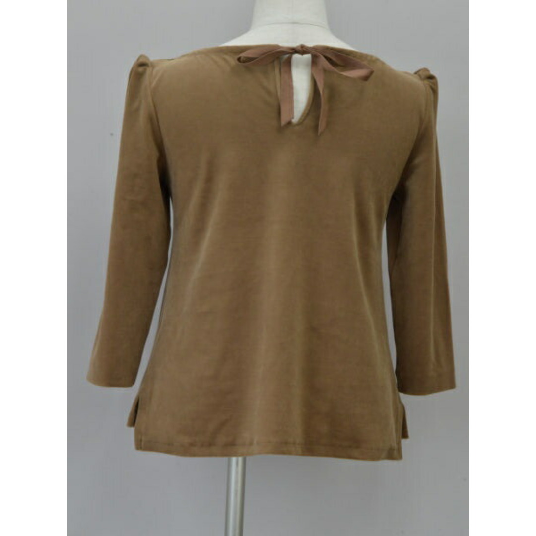 FOXEY(フォクシー)のフォクシー DAISY VELOUR by FOXEY AUDREY カットソー ベロア 長袖 38サイズ ブラウン レディース j_p F-S4258 レディースのトップス(Tシャツ(半袖/袖なし))の商品写真