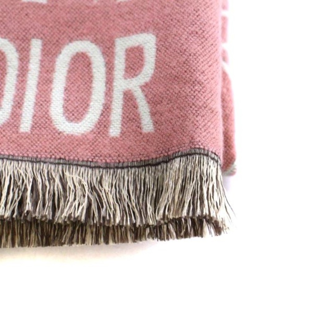 Christian Dior(クリスチャンディオール)のクリスチャンディオール ストール マフラー カナージュ ロゴ フリンジ ピンク レディースのファッション小物(ストール/パシュミナ)の商品写真