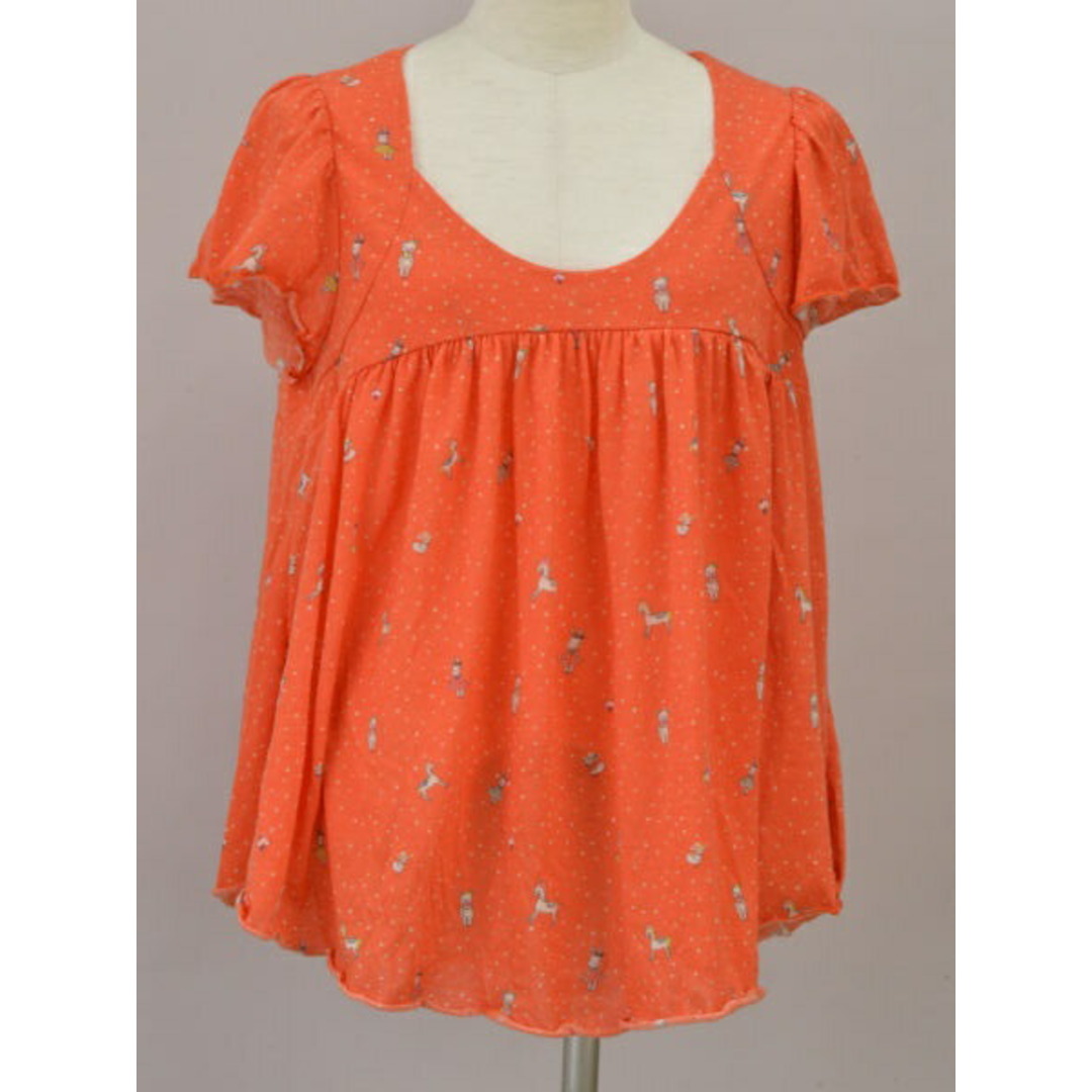 franche lippee(フランシュリッペ)のフランシュリッペ franche lippee シャツ/ブラウス Mサイズ オレンジ レディース j_p F-S4319 レディースのトップス(シャツ/ブラウス(半袖/袖なし))の商品写真