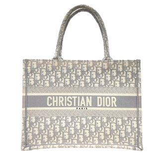 クリスチャンディオール(Christian Dior)の　クリスチャン・ディオール Christian Dior ブックトートミディアム M1296ZRIW ホワイト キャンバス レディース トートバッグ(トートバッグ)