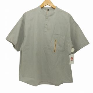 MUJI (無印良品) - 無印良品(ムジルシリョウヒン) 涼感 ヘンリーネック半袖布帛Tシャツ メンズ