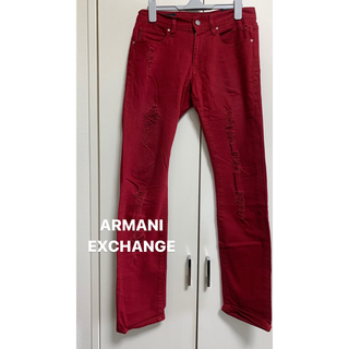 アルマーニエクスチェンジ(ARMANI EXCHANGE)のアルマーニエクスチェンジ　メンズ　パンツ　28R ダメージ加工　メンズパンツ(デニム/ジーンズ)