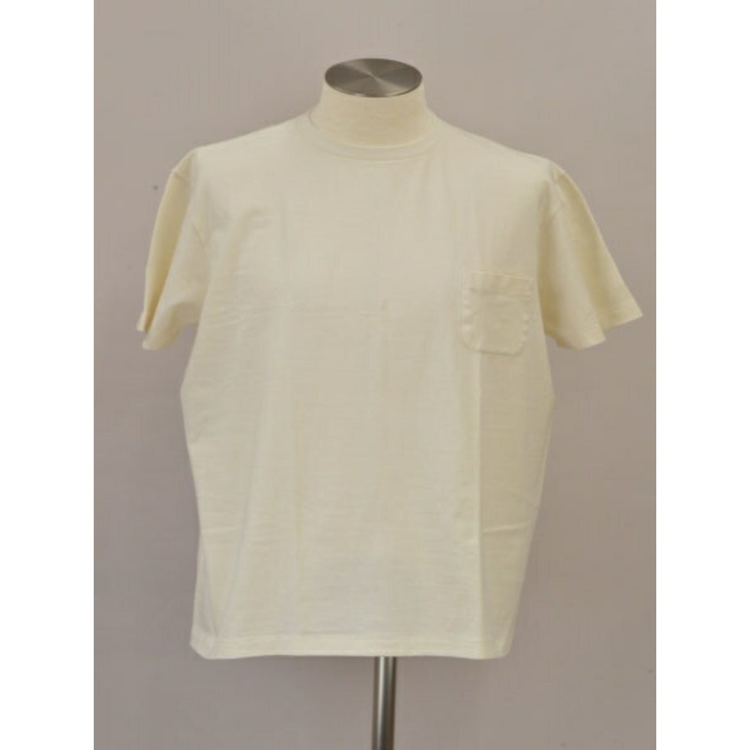 ヤエカ STOCK YAECA 33021 コットン Tシャツ/カットソー 半袖 Mサイズ オフホワイト(KUSAKI YELLOW) メンズ j_p F-S4387 メンズのトップス(Tシャツ/カットソー(半袖/袖なし))の商品写真