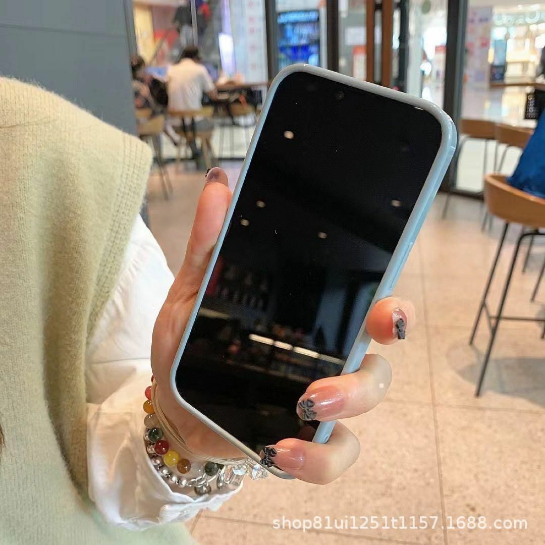 Apple(アップル)のiPhone14 クリアケース ミルクブルー可愛い♡透明 韓国 ソフト 推し活青 スマホ/家電/カメラのスマホアクセサリー(iPhoneケース)の商品写真