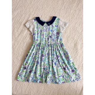 アナスイミニ(ANNA SUI mini)のアナスイミニ　ワンピース 女の子 子供服 半袖 レース　花柄 キッズ(ワンピース)