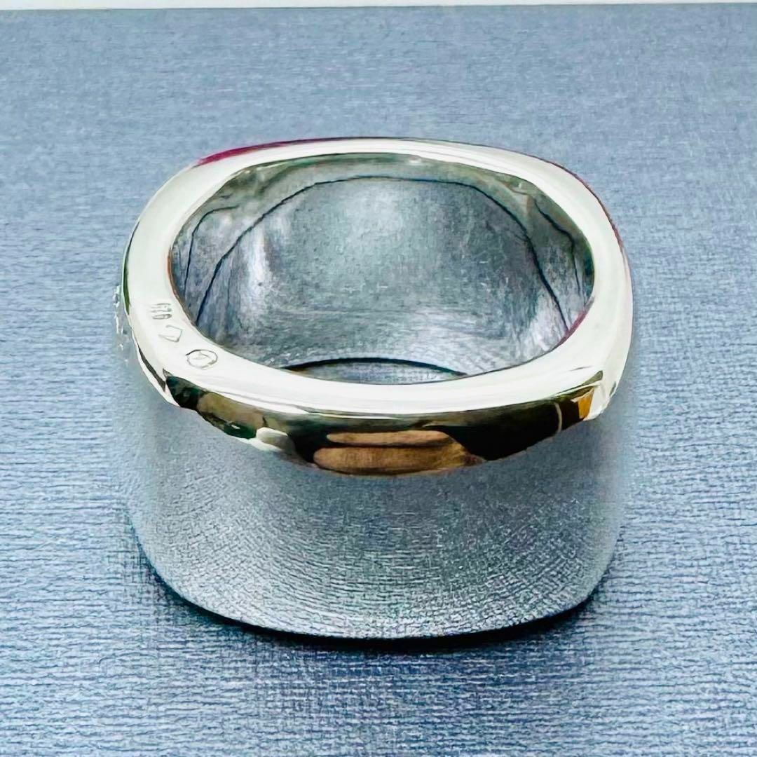 CHANEL(シャネル)のC316 極美品 シャネル ロゴ スクエア ワイド リング 指輪 15号 レディースのアクセサリー(リング(指輪))の商品写真