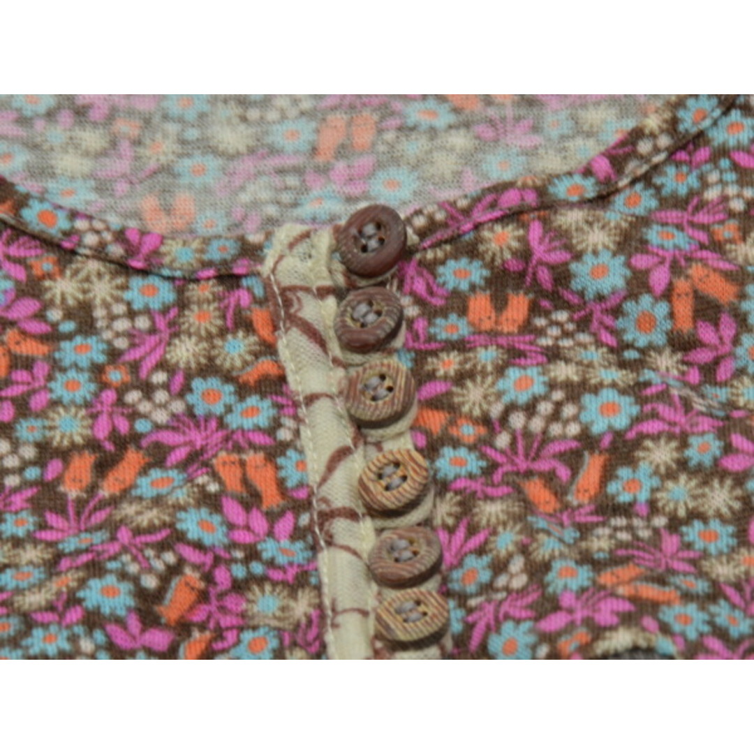 TSUMORI CHISATO(ツモリチサト)のツモリチサト TSUMORI CHISATO ノースリーブ カットソー 花柄 2サイズ ブラウン レディース j_p F-S4458 レディースのトップス(Tシャツ(半袖/袖なし))の商品写真