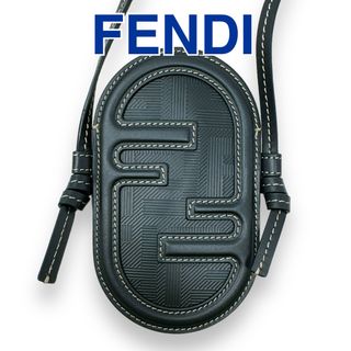 FENDI - フェンディ フォンポーチ オーロック レザー ブラック 黒 ショルダーバッグ