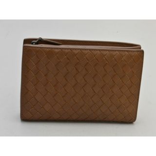 Bottega Veneta - ボッテガヴェネタ BOTTEGA VENETA 二つ折り財布 レザー イントレチャート ブラウン レディース su_p F-ST2067