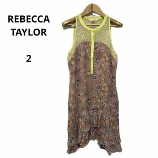 レベッカテイラー(Rebecca Taylor)の美品 REBECCA TAYLOR レベッカテイラー ワンピース シルク 2(ロングワンピース/マキシワンピース)