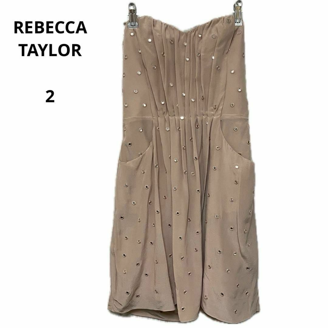 Rebecca Taylor(レベッカテイラー)のREBECCA TAYLOR レベッカテイラー ベアワンピース ピンク 2 レディースのワンピース(その他)の商品写真