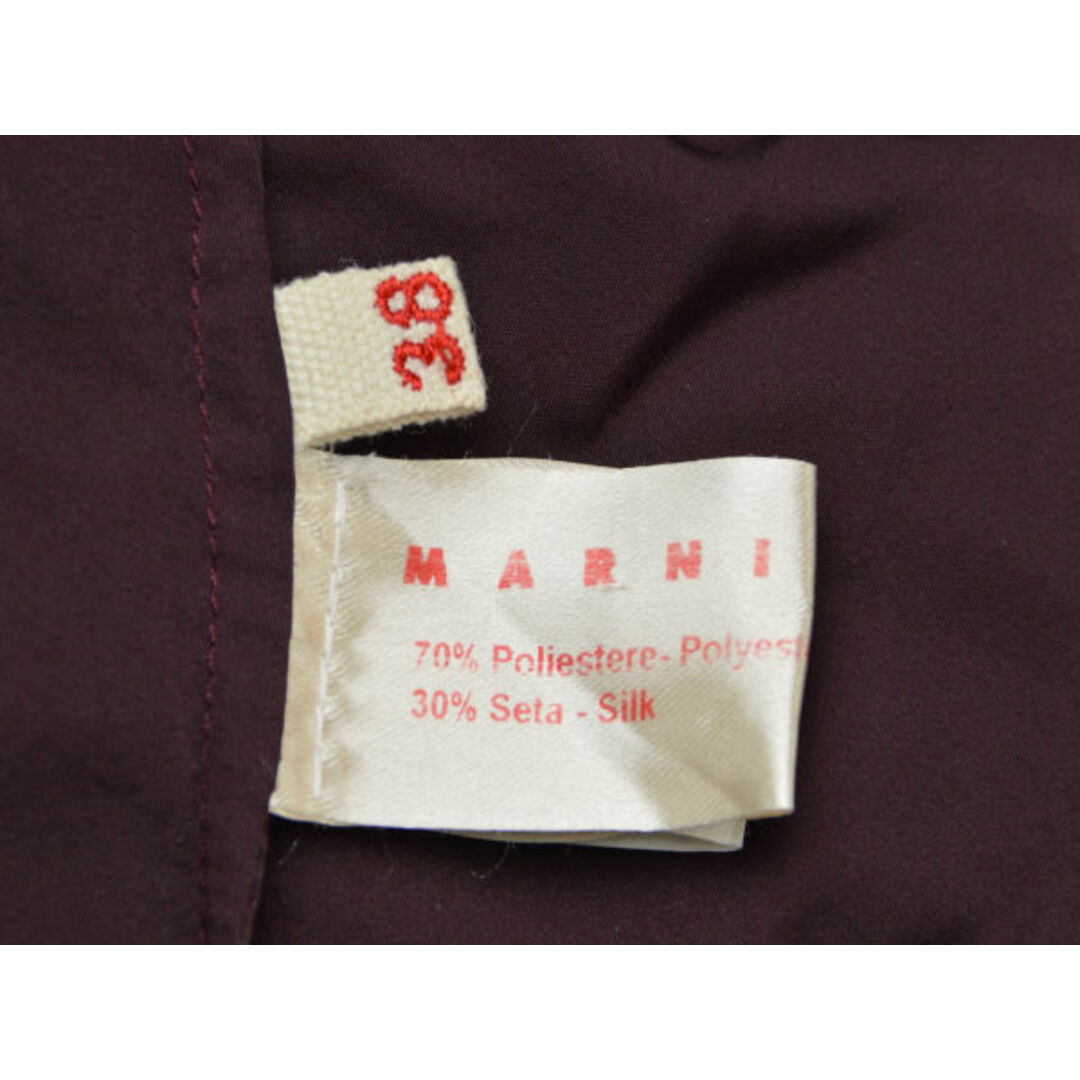 Marni(マルニ)のマルニ MARNI ビッグシルエット フーデッド プルオーバー ジャケット/コート 38サイズ ボルドー イタリア製 レディース F-YA233 レディースのジャケット/アウター(ロングコート)の商品写真